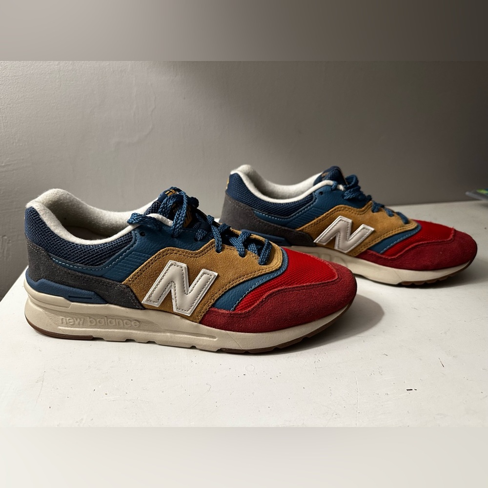 New Balance Lifestyle 997H Red, Blue, & Tan Shoes